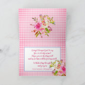 Rosa Wasserfarben Floral wird bald mit Nachricht g Karte (Innenseite)