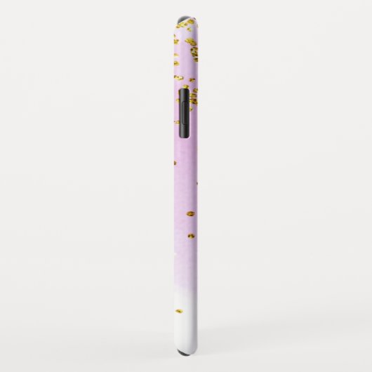 Rosa Wasserfarben Glitzer Confetti Case-Mate iPhone Hülle (Hinten/Rechts)