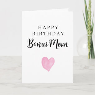 Rosa Wasserfarben-Herz Alles Gute zum Geburtstag B Karte
