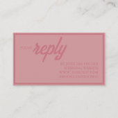 Rosa Wasserfarben-Hochzeit mit Blumenmuster Begleitkarte (Vorderseite)