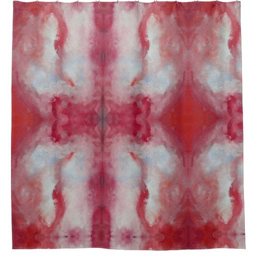 Rosa Wasserfarben Kunstdusche Vorhang (Vorderseite)