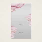 Rosa Wasserfarben Logo Grau Kleidungsmarke Preis (Rückseite)