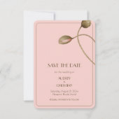 Rosa Wasserfarben-Mohn-Hochzeit Save The Date (Vorderseite)