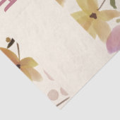 Rosa Wasserfarben-Monogramm-Name mit Wildblumen Seidenpapier (Ausschnitt)