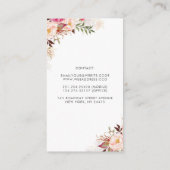 Rosa Wasserfarben Rosa Wasserfarben Elegant Visitenkarte (Rückseite)