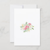 Rosa Wasserfarben-Rosen Hochzeit QR-Code RSVP Karte (Rückseite)