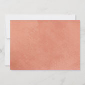 Rosa Wasserfarben-Schleife Winter Onederland Arch  Einladung (Rückseite)