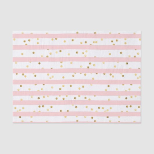 Rosa Wasserfarben Streifen Seidenpapier (Vorderseite)