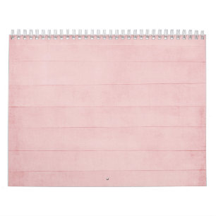 Rosa Wasserfarben-Textur-Look Mädchenhaft Pastell Kalender