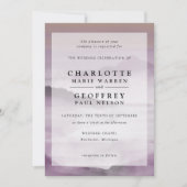 Rosa Wasserfarben, unangenehme Landschaft Hochzeit Einladung (Vorderseite)