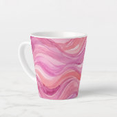 Rosa Wasserfarben-Wellenmuster Milchtasse (Linke Ecke)