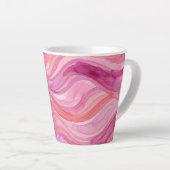 Rosa Wasserfarben-Wellenmuster Milchtasse (Rechte Ecke)