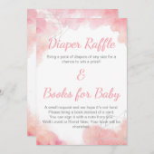 Rosa Wasserfarben-Windeln und Bücher für Kinder Save The Date (Vorne/Hinten)
