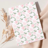 Rosa Wasserfarbenblume Mädchen-Taufe Einladung