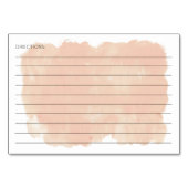 Rosa Wasserfarbene Rezeptionskarten Brautparty Tischnummer (Rückseite)