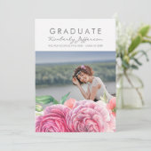 Rosa Wasserfarbene Wasserfarben Elegantes Foto Abs Einladung (Stehend Vorderseite)