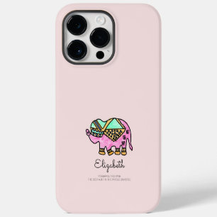 Rosa Wasserfarbenelefant Chic Cute iPhone 14 Pro Max Hülle