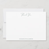 Rosa Wasserfarbenes Florales Skript Hochzeitsdusch Dankeskarte (Vorderseite)