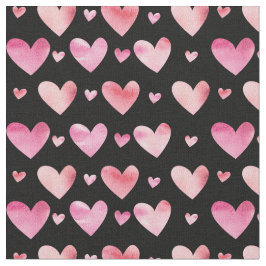 Rosa Wasserfarbenfrohe Herzschläuche Stoff