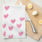 Rosa Wasserfarbenherde - Küchentücher (Viertel Falte)