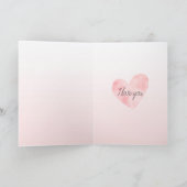 Rosa Wasserfarbenherz Karte (Innenseite)