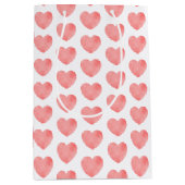 rosa Wasserfarbenmuster Mittlere Geschenktüte (Vorderseite)