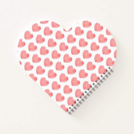 rosa Wasserfarbenmuster Notizblock (Rückseite)