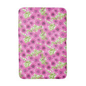 Rosa Wasserfarbenmuster Petunia-Blume Badematte (Vorderseite Vertikal)