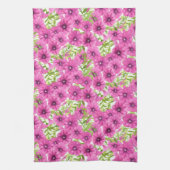 Rosa Wasserfarbenmuster Petunia-Blume Handtuch (Vertikal)