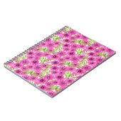 Rosa Wasserfarbenmuster Petunia-Blume Notizblock (Linke Seite)