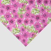 Rosa Wasserfarbenmuster Petunia-Blume Seidenpapier (Ausschnitt)