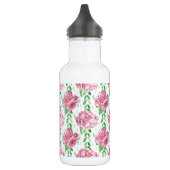 Rosa Wasserfarbenpeonys Edelstahlflasche (Links)