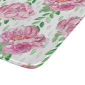 Rosa Wasserfarbenpeonys Schneidebrett (Ecke)