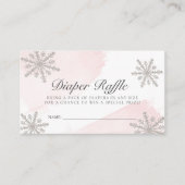 Rosa Wasserfarbenschneeflocken Windelknipsen Begleitkarte (Vorderseite)