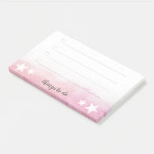 Rosa Wasserfarbenwecker Meerfisch Meerjungfrau zu Post-it Klebezettel (angewinkelt)