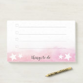 Rosa Wasserfarbenwecker Meerfisch Meerjungfrau zu Post-it Klebezettel (Auf Schreibtisch)