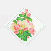 Rosa Wasserfarbenzweig blühend Serviette (Ecke)