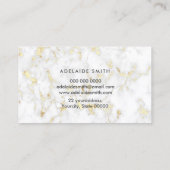 Rosa Wasserfarbkreis auf der Marmorkarte Visitenkarte (Rückseite)