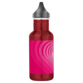 Rosa Wasserflasche mit Herz (Links)