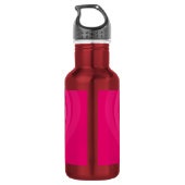 Rosa Wasserflasche mit Herz (Rückseite)
