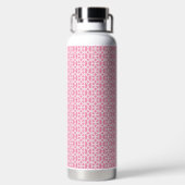 Rosa Wasserflasche mit Kreis-Muster Trinkflasche (Rückseite)