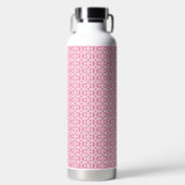 Rosa Wasserflasche mit Kreis-Muster Trinkflasche (Vorderseite)