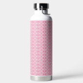 Rosa Wasserflasche mit Kreis-Muster Trinkflasche (links)