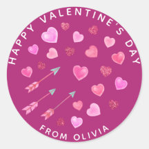 Rosa Wasserhärten und Pfeile Valentinstag