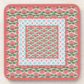 Rosa Wasserläufe, Libellen: Set von Untersetzer (Vorderseite)