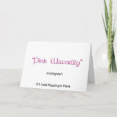 Rosa Wasserlilie 4 Karte (Rückseite)