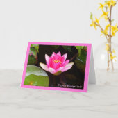 Rosa Wasserlilie 4 Karte (Gelbe Blume)