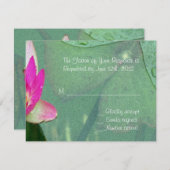 Rosa Wasserlilie Blume RSVP-Karte RSVP Karte (Vorne/Hinten)