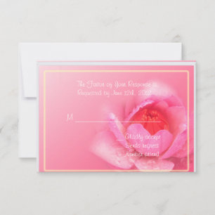 Rosa Wasserlilie Blume RSVP-Karte RSVP Karte