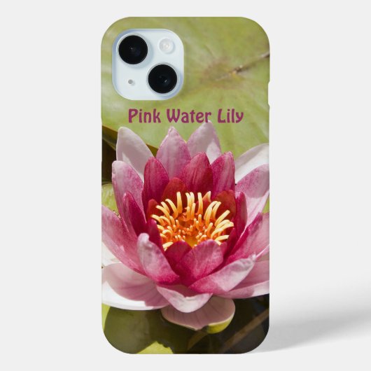Rosa Wasserlilie Case-Mate iPhone Hülle (Rückseite)